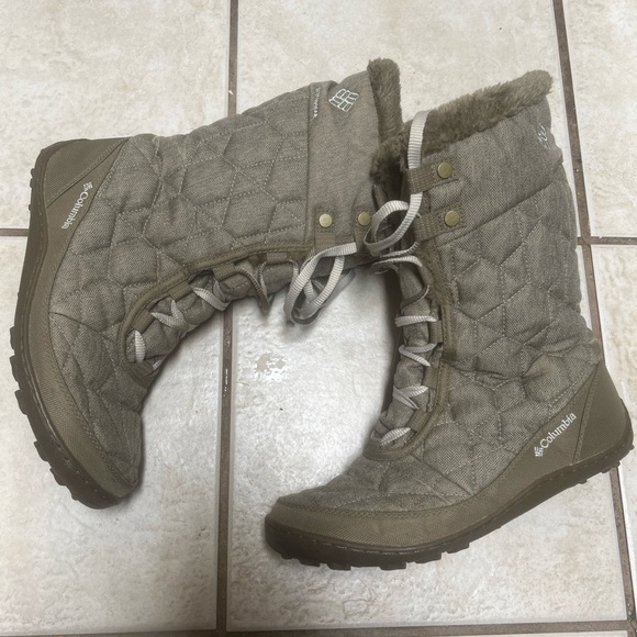 Columbia Shoes - Columbia MINX MID ALTA OMNI-HEAT womens Snow Boot Tan Size 9 Fur Lined